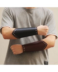 Men's Wax Rope Braided Wristband Simple Width Leather Bracelet
