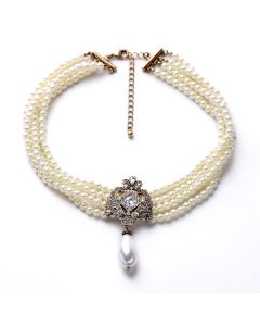 New Multi-Layer All-Match Pearl Women'S Necklace