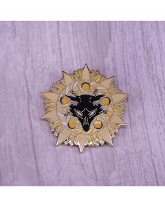 Fashion Personality Interstellar Wolf Brooch Sun Badge