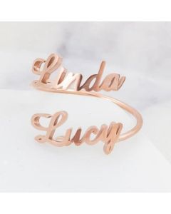 Double Name Ring Custom