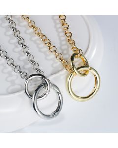 Large And Small Keychain Circle Clavicle Chain Hip Hop Necklace