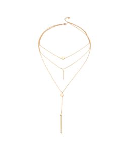 Clavicle Chain Pearl Pendant Lady Asymmetric Tassel Necklace