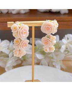 Vintage Rose Soft Ceramic Earrings