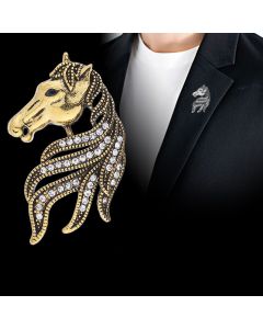 Pegasus Unicorn Star Tassel Brooch Retro Pin Clothes With Accessories