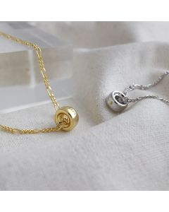 Simple Geometric Bead Clavicle Silver Chain Ornament