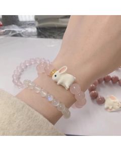 Rabbit Bracelet Strawberry Milkshake Macaron Color Oil Painting Wind Sugar Bestie