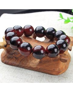 Blood Ox Horn Hand String 108 Buddha Beads Bracelet