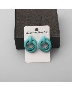Personalized Double Circle Knotted Earrings