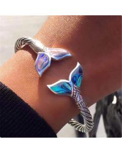 Women's Fashion Retro Creative Adjustable Color Mermaid Tail Bracelet