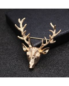 Retro Deer Head Men's Small Suit Brooch Jewelry