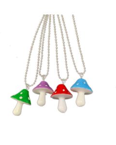 Funny Colorful Mushroom Necklace Simple Cartoon Necklace