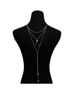Pearl Tassel Pendant Necklace Back Chain