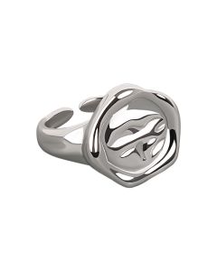 Irregular Bump Texture Abstract Pattern Ring