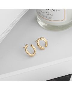 Simple Niche Texture Gold-plated Wanton Branch Earrings Women