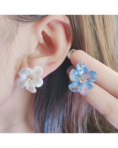 Irregular Colorful Transparent Small Flower Acrylic Earrings