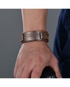 Alloy Cattle Leather Bracelet Popular Ornament Fashion Creative Retro Cowhide Snap Bracelet