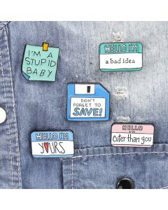 Sticky Notes Brooch Suit Fashion Accessories