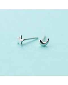 Star and moon earrings