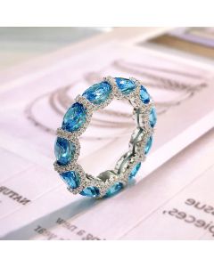 925 Full Diamond Artificial Gemstone Ring