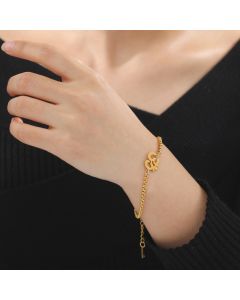 Trendy Stainless Steel Symbol Pendant Box Chain Bracelet