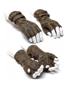 Medieval Steampunk Men's Arm Guard Rivet Belt Buckle Gloves