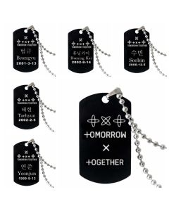 Stainless steel lettering black tag