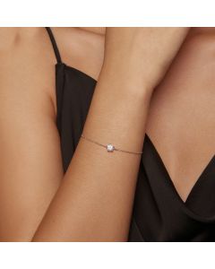 New S925 Silver Sparkling Moissanite Bracelet