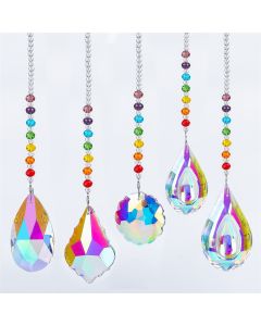 Home Colorful Crystal Chain Hanging Window Decoration
