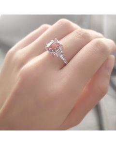 Square Fashion Design Morgan Stone Gemstone Ring