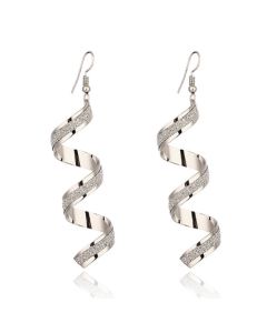 Punk Women Twist Spiral Dangle Earring Lady Girl Charm Jewelry Earrings Valentine's Day Gift Long Earrings EAR-0452