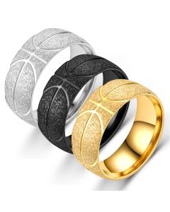 Men's Titanium Steel Jewelry Basketball Ring Sports