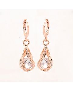 New Zircon Jewelry Waterdrop Cutout Earrings