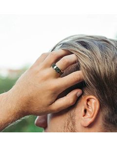 Opal Inlaid Wedding Ring