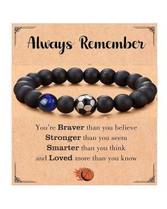 Rugby Bracelet Football Volleyball Obsidian