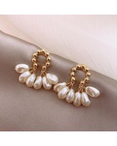 Natural Pearl Earrings Women's New Style Light Luxury