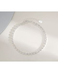 S925 Silver Beans Starry Double-layer Bracelet Personality