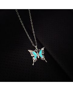 Ladies Creative Personality Luminous Necklace Butterfly Pendant