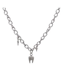 Glittering Quadrangular Teeth Thick Necklace Ifashion Cool Accessories Cold Wind Jewelry