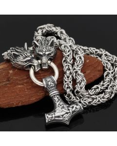 Wolf head pure hand chain