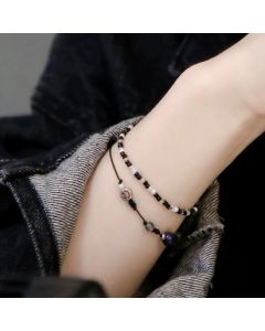 Fashion Single Loop Crystal Beaded Bracelet
