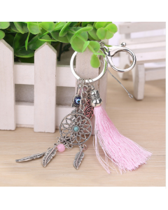AliExpress foreign trade explosion models dream catcher Dreamcatcher simple fashion green beads key ring pendant