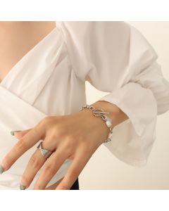 Pearl Gold Christmas Square Bracelet