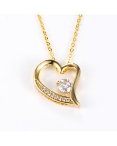 European And American Creative Hollow Peach Heart Necklace