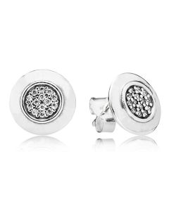 Stylish Hollowed-out Diamond-studded Earrings
