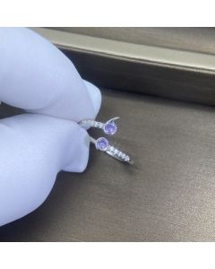 Fashion Adjustable Ring Women's 925 Silver Amethyst
