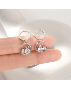 Personalized Owl Earrings Gold-plated With Zircon