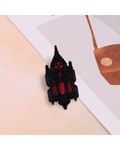 Gothic Style Church Brooch Mysterious Building Badge