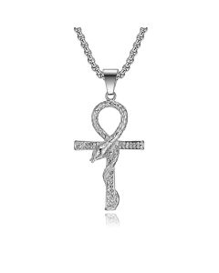 European And American Style Stainless Steel Anka Cross Necklace