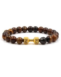 Natural Tigereye Three-color Sports Dumbbell Bracelet