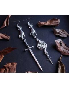 Earrings Witch Alternative Gothic Silver Classic Gift Women Europe And America New